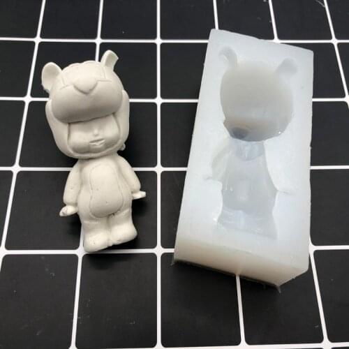Aouke Cute bear baby bunny silicone mold DIY fondant mousse tool
