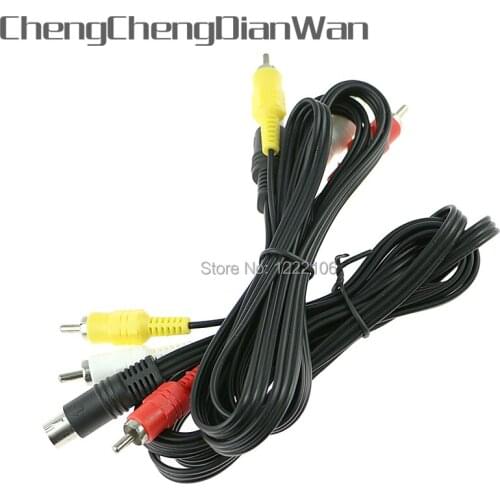 1pcs 1.8M AV RCA Audio Video Cable 9 Pin Game To 3 RCA For Sega Genesis 2 3 II III For Saturn Game Durable Connection Cord