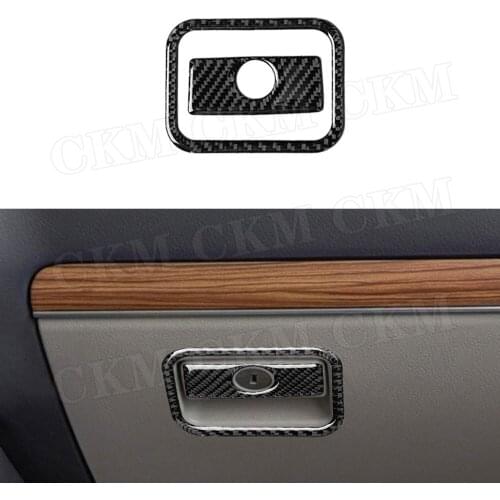Carbon Fiber Car Copilot Storage Box Trim Frame Cover Stickers For Toyota Land Cruiser Prado 2010-2018 Car Accessories
