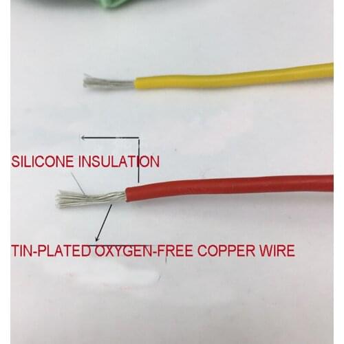 Free shipping high temperature silicone cable 0.5 1 1.5 2.5 squarehigh quality wire 4core
