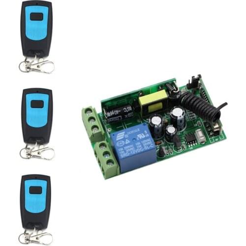 AC85V 110V 220V 250V 1000W RF Wireless Remote Control Lighting Switch System With 3pcs Transmitter For Smart Home