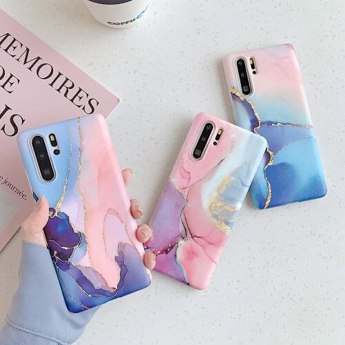 LOVECOM Vintage Classic Marble Phone Case For Huawei P40 Pro P30 P20 Lite Pro Mate 30 20 Pro Soft IMD Phone Back Cover Cases