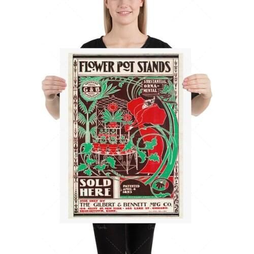 Flower Poster - Book Magazine Cover Poster - Mid Century print - Vintage wall art - Older tourist poster - reprint advertise