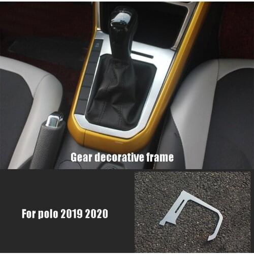 DNHFC For Volkswagen For VW polo LHD 2019 2020 Car Accessories Gear decorative frame
