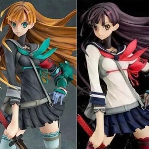 25cm 7th Dragon 2020 Samurai Anime Action Figure 1/7 Heterochromia PVC Student Style Collection Model Dolls Toys for Gifts