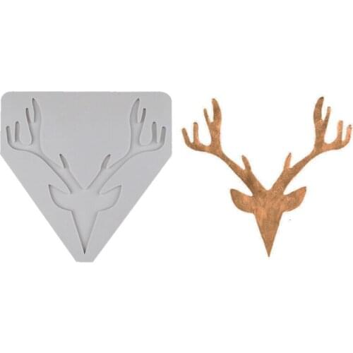 Elk Antlers Mould Silicone Mold Fondant Cake Decorating Tool Sugarcraft Chocolate Forms Bakeware Tools