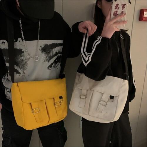 2020 New Women Canvas Messenger Bag Unisex Fashion Shoulder Bag Laptop Briefcase for School Shopping Work Travel