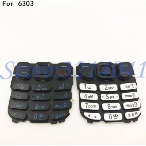 Good quality English Keypad Keyboard Buttons For Nokia 6303 6303c Black/White