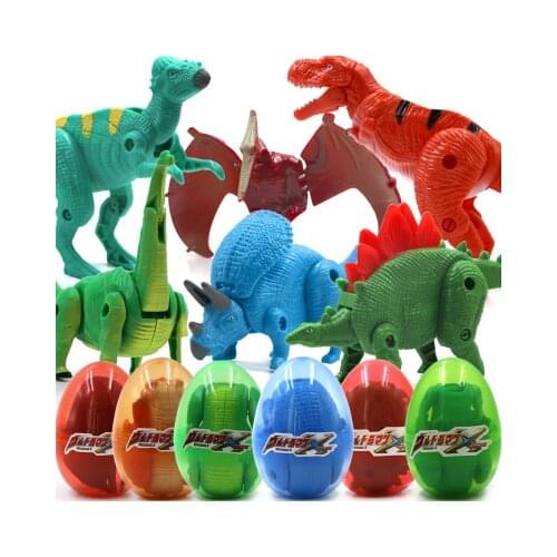 Simulation Dinosaur Toy Egg Set for Boy Action Play Figure Animal Transform Model Jurassic Park Dragon Tyrannosaur for Children