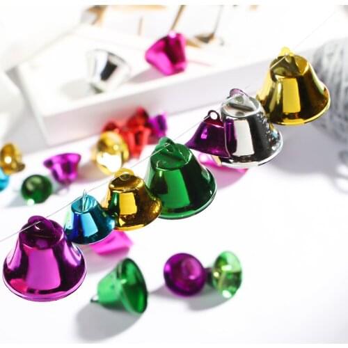 10Pcs Colorful Christmas Bell DIY Metal Creative Mini Bell Musical Percussion Instruments Pendant Bell Crafts Entertainment