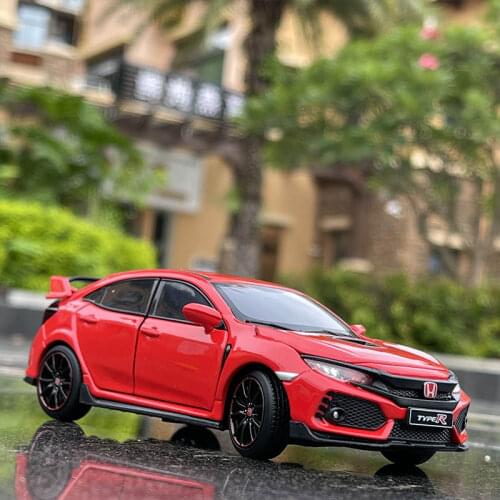 JKM 1:32 HONDA CIVIC TYPE-R Alloy Car model Diecasts & Toy Vehicles Sound and light Car Toy Model Simulation Model Collection