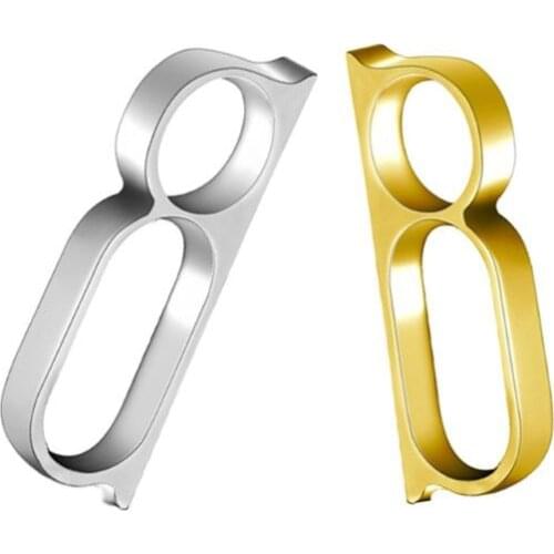 Fashion Hip Hop Mexican Biker Triple Fingers Rings Simple Band Jewelry For Unisex