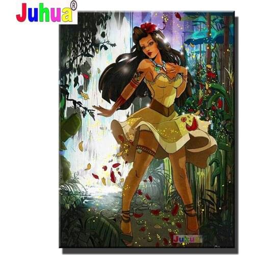Cartoon Girl 5D DIY Square Round Diamond Painting Cross Stitch Forest Landscape Diamond Embroidery gift mosiac Home Decor