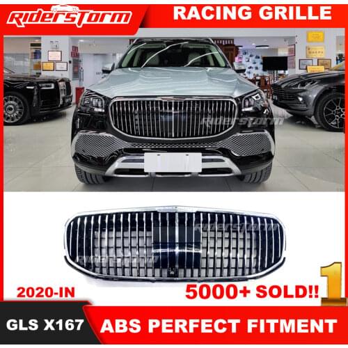 Maybech style front grill front mesh fit for mercedez bens GLS Class X167 2020+ front bumper grill front mesh for GLS Class X167
