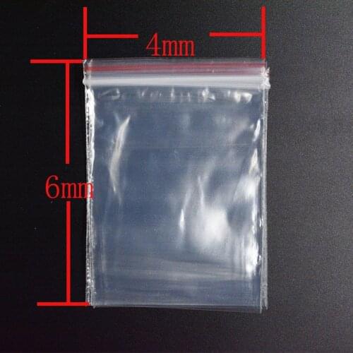 FLTMRH ransparent Self Sealing Sachet Zip Zipper Lock Plastic Bags 4*6/6*8/8*12/12*17cm Clear Ziplock Bag