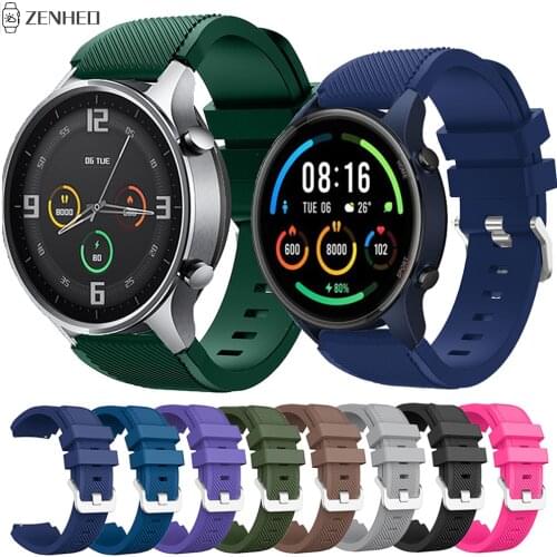 22mm Silicone Strap For Xiaomi Watch Color Wristband Replacement Watch Band For Xiaomi Huami Amazfit GTR 2 GTR2 Watchband