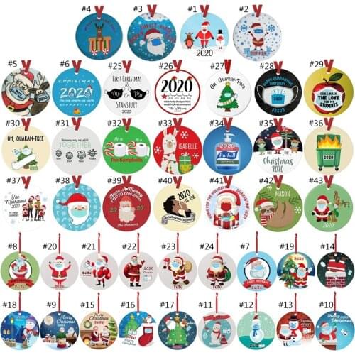 Christmas Ornaments,2020 Santa Claus Souvenir Tree Hanging DIY Ornaments Friend Creative Decorating Gift