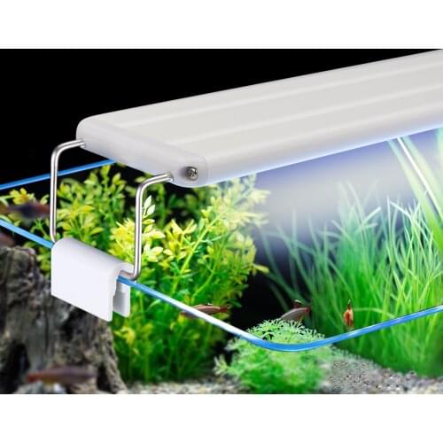 Super Slim LEDs Aquarium Lighting Aquatic Plant Light 18-75CM Extensible Waterproof Clip on Lamp For Fish Tank EU Plug