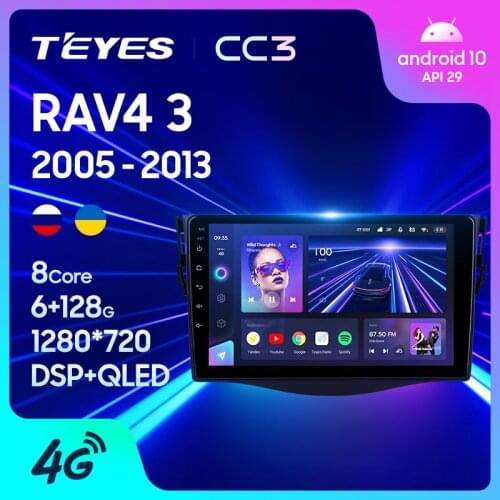 TEYES CC3 For Toyota RAV4 3 XA30 2005 - 2013 Car Radio Multimedia Video Player Navigation stereo GPS Android 10 No 2din 2 din