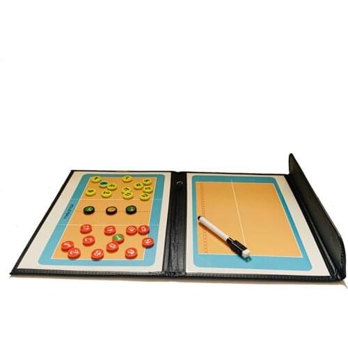 SOEZMM Volleyball Coach Board Tactical Coaching Sets VolleyBall Training Equipment Magnetic Grains & Pen Foldable Board