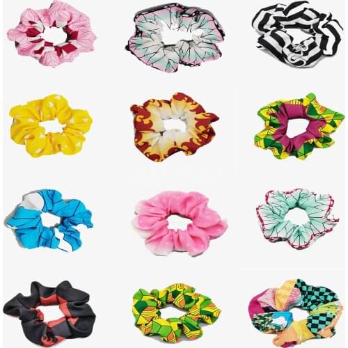 Anime Demon Slayer Peripheral headdress COSPLAY Hair accessories Kamado Nezuko Kochou Shinobu Large intestine hairpin