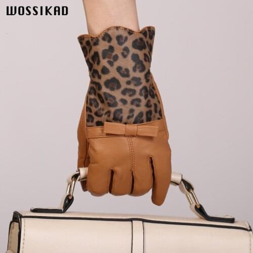 Glove Woman Genuine Leather Gloves Sheepskin Winter Gloves Thickening Black Gloves Luvas Motociclismo Guantes Luvare Kawiczki