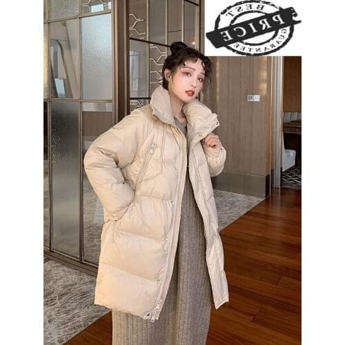 Coat Female Womens Winter Down Jacket Duck Down Jacket Women Warm Long Coat Korean Fashion 2021 Ropa Mujer W2001 Ppha00