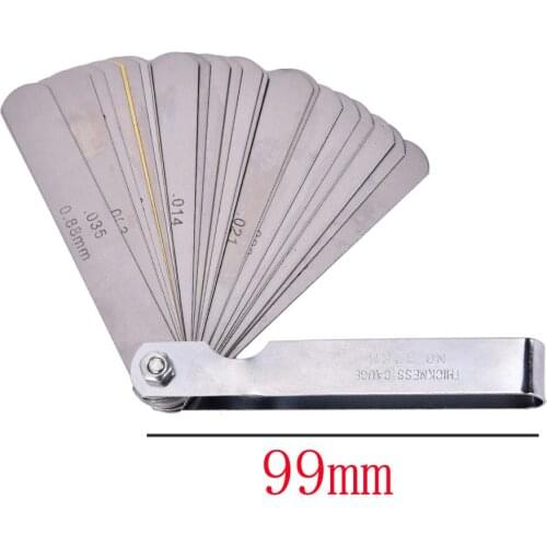 1 set Guitar 32 Blade Feeler Gauge Set Metric Imperial Measure Tune Up Gap Blade Tool