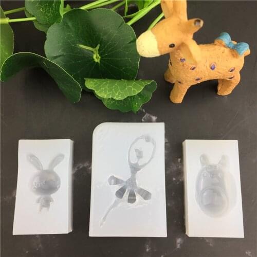 1Pcs Silicone Decoration Mold Cake Ballerina And Rabbit 3D Silicone Cake Mold Fondant Cake Decorating Tool