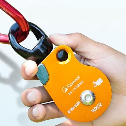 36KN Climbing Pulley Ball Bearing Pulleys for 13mm Rope Rope Hauling Lifting