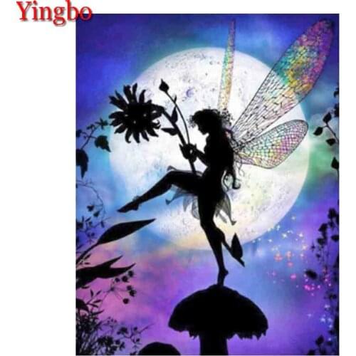 5D DIY Diamond Painting "Elves Butterfly Fairy" Picture Square Round Diamond Embroidery Mosaic Cross Stitch Kit Home Decoration