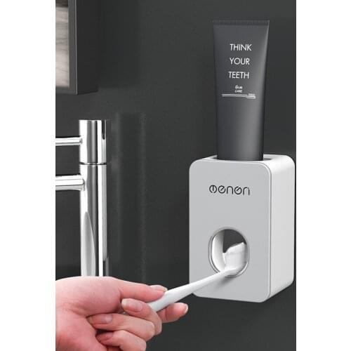 Automatic Toothpaste Squeezer Wall Hanging Free Punch Toothpaste Toothbrush Rack Toothpaste Rack Lazy Squeezer