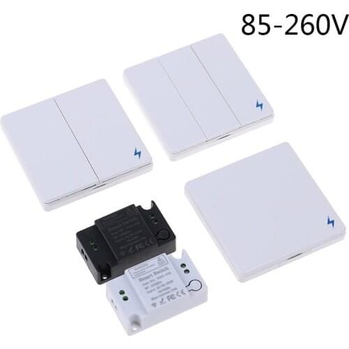 433Mhz Wireless RF Remote Control Switch AC 80-240V Lamp Light LED Bulb Wireless Switches Corridor Room Home Wall Panel Switch