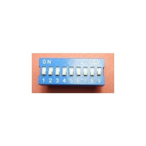 China Quality DS-09 Blue 9P DIP Switch 2.54mm 9 Position Encoder Switch Slide Switch x 200PCS
