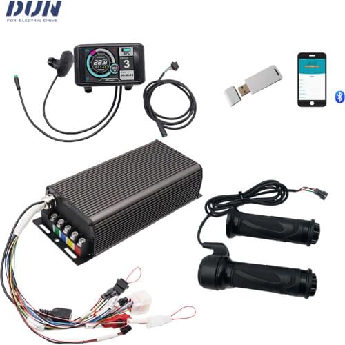 Sabvoton SVMC72100 100A 72V 2KW Programmable E-Bike Spoke QS Motor Controller with UKC1 TFT Meter Display and Bluetooth