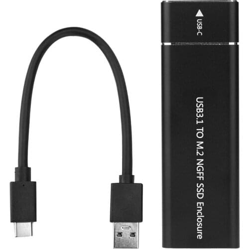 USB 3.1 Type-C To M.2 NGFF SSD Enclosure Hard Drive Disk Box 6Gbps External Enclosure Case For M2 SATA SSD USB 3.1 2260/2280