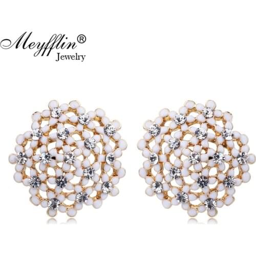 Серьги с камнями Meyfflin China At AliExpress
