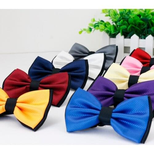Mens Solid Fashion Bowties Groom Mens Plaid Two Tone Scaly Cravat For Men Butterfly Gravata Male Marriage Wedding Bow Ties