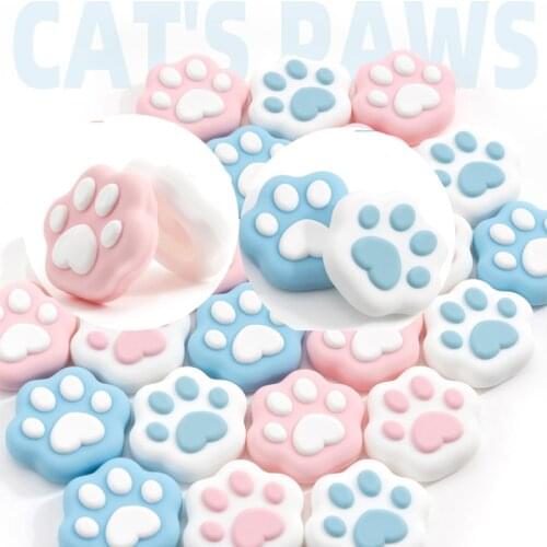 4Pcs Silicone Cat Paw for Joy Con Thumb Grip Set Joystick Caps For Switch and Switch Lite Cover Analog Thumb Stick Grips
