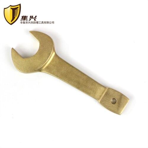 24-34mm Non-sparking Al-Br Single Open End Striking Wrench, Explosion proof Slogging Spanner, safety tool