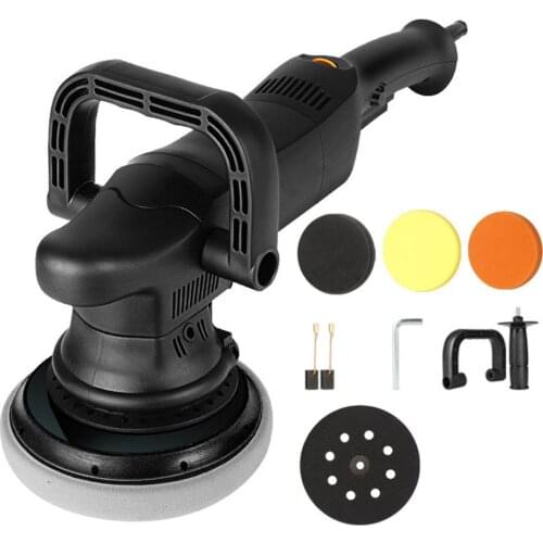1250W 220V Car Polishing Machine 15mm Shock Car Polisher Six Speed Stepless Adjustable Dual Action Polisher Car Waxing Machine
