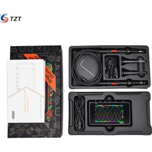TZT DSO213 DS213 Professional Portable Digital Oscilloscope Digital DSO 213 DS 213 with X1 & X10 Probe 4 Channel 100MS/s