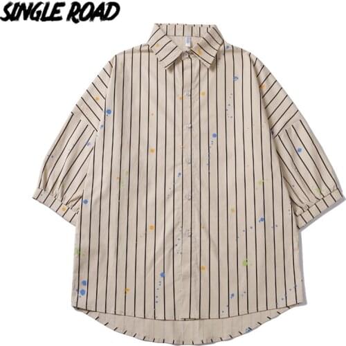 Single Road Men's Striped Shirts