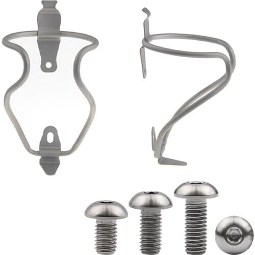 Xingxi M5x8 10 12 15 ISO7380 Round Head Titanium Bolt + Bottle Cage Ultralight Titanium Alloy MTB Road Bike Bottle Holder kit