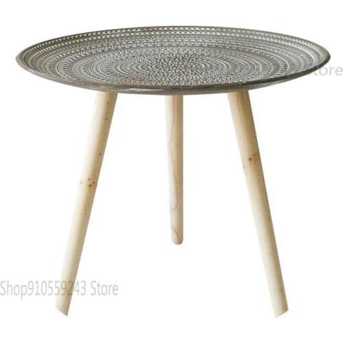 Coffee Table Simple Round Flower Potted Art Creative Door Shop Homestay Retro In Nordic Style Small Side Table Corner Table