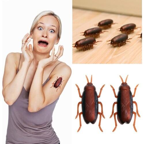 1Pcs Horrible Pets Move Cockroach Electricity Fake Cockroach Toy Insects Prank Joke Scary Trick Bugs For Halloween