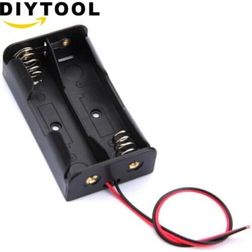 10PCS Plastic Battery Storage Case Box Holder For2 X AA 2xAA 3V with wire leads
