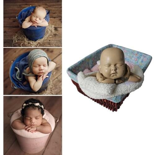 3pcs/set Newborn Photography Props Baby Bucket Mat Newborn Photography Accessories Baby Photo Shot Assistance for Studio New