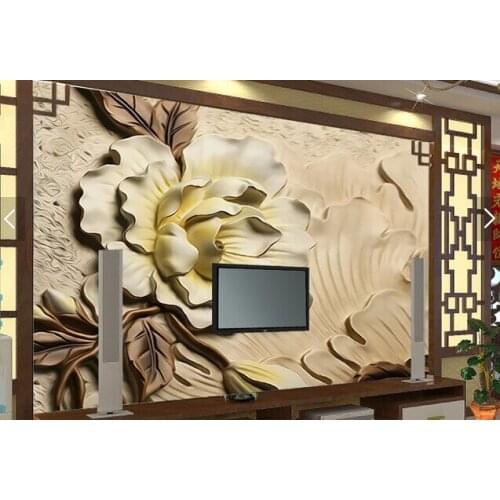 Custom 3D stereoscopic wallpaper, lotus for living room bedroom TV background wall waterproof papel de parede
