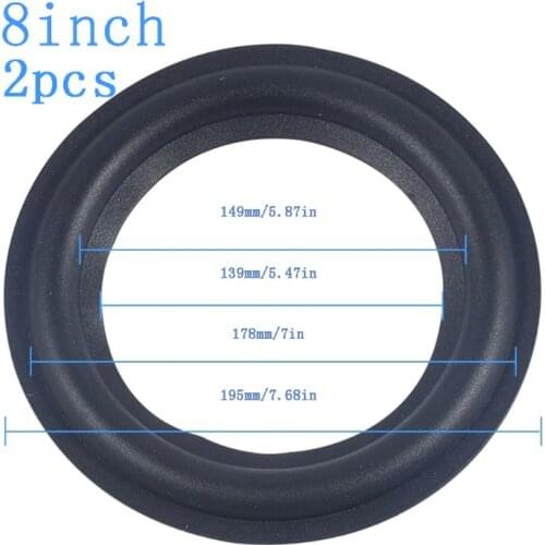 4/5/6.5/8/10/12" Elastic Rubber Ring Speaker Surround Repair Foam Woofer Edge